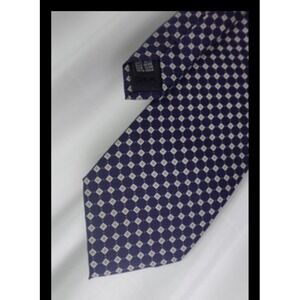 Fabris Venezia Tie 100% Silk Navy Pattern Luxury Made‎ in Italy Mens Necktie
